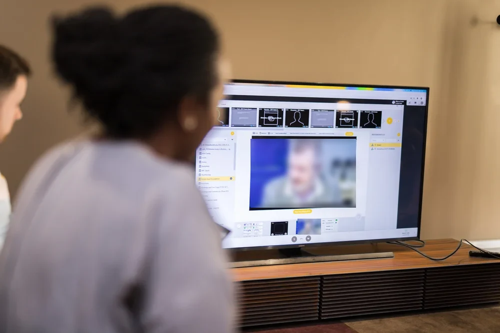 Observers watching a live stream of a user testing session