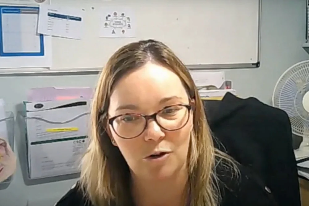 Remote interview with an HR professional